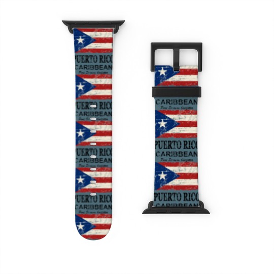 Discover Puerto Rico Flag - Vintage Look Watch Bands For Apple Watch