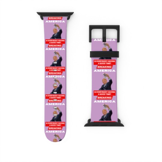 Discover BREAKING AMERICA Anti-Trump Tariffs HANDS OFF 2025 Protest Watch Bands For Apple Watch