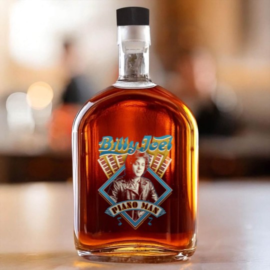 Discover Billy Joel 'Piano Man' (Black) Whiskey Bottles
