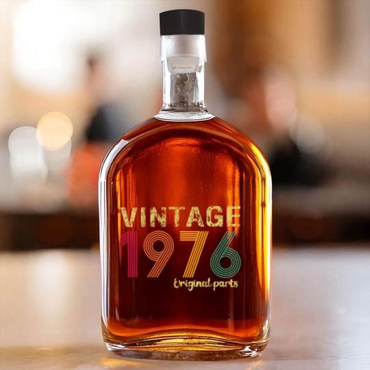 Discover 1976 Original Parts Whiskey Bottles, 47th Birthday Whiskey Bottles, Retro 1976