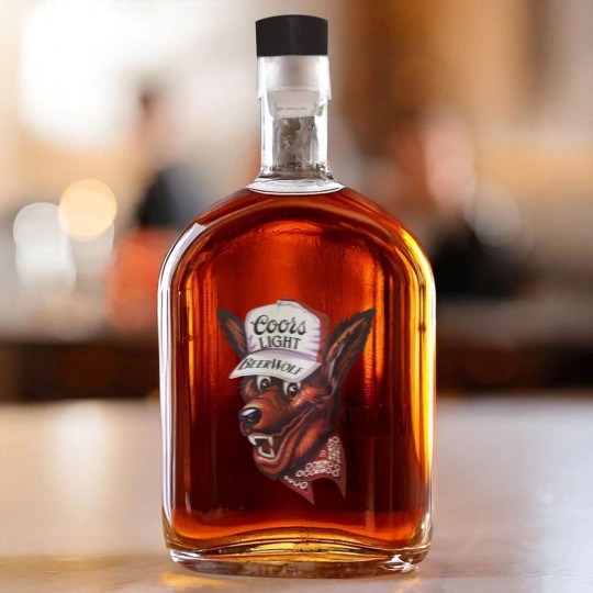 Discover Beer Wolf Oversized Whiskey Bottles - White