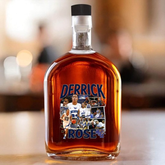 Discover Derrick Rose Whiskey Bottles - Derrick Rose - Retro American Basketball Whiskey Bottles