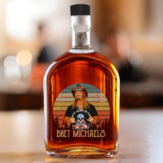 Discover New Popular Bret Michaels Vintage Gift For Fans Whiskey Bottles