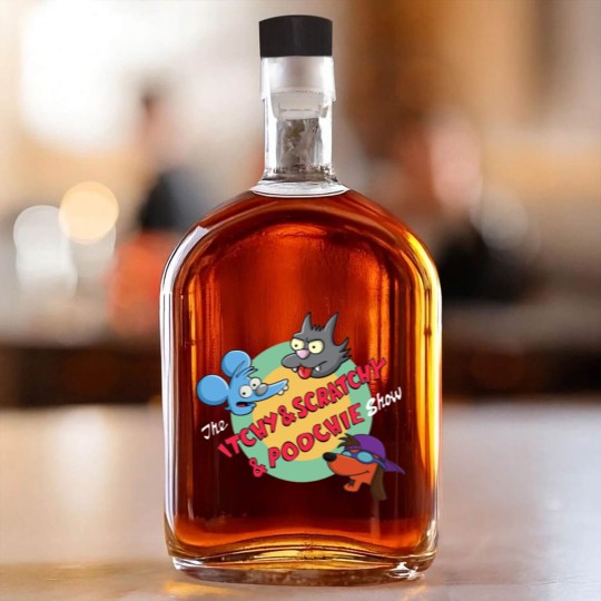 Discover The Itchy Scratchy Poochie Show Whiskey Bottles