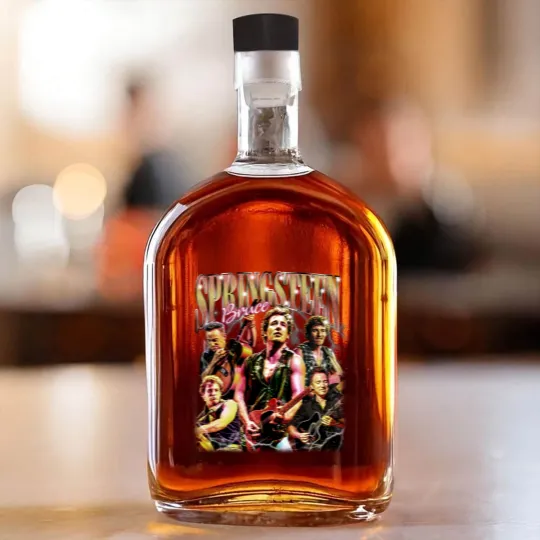 Discover Bruce Springsteen Graphic Bruce Springsteen Whiskey Bottles