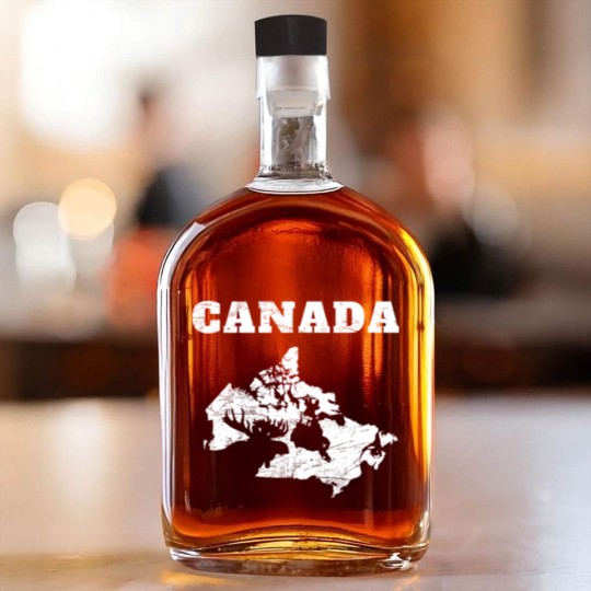 Discover Canada Map Moose - Canada Map - Whiskey Bottles