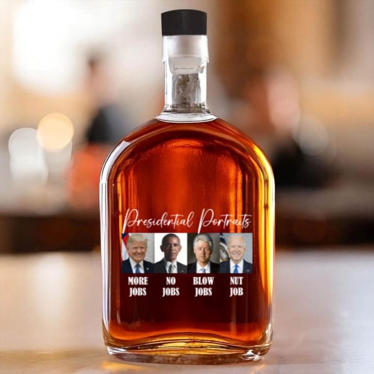 Discover Presidential Portrait Whiskey Bottles - Sarcastic Whiskey Bottles - Women's Whiskey Bottles - Mens Whiskey Bottles