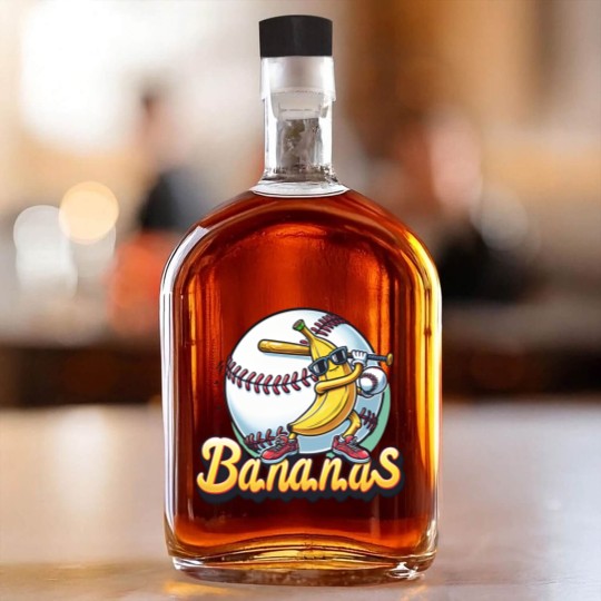 Discover Let's Go Bananas Baseball Whiskey Bottles, Sports Team Mascot Whiskey Bottles
