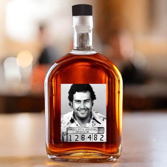 Discover Pablo Escobar Mugshot Premium Whiskey Bottles