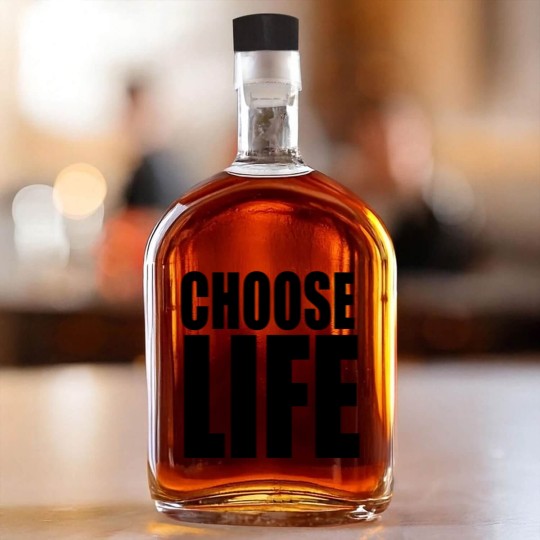 Discover George Michael Choose Life Whiskey Bottles, 80s Slogan Whiskey Bottles, Celebrity Retro Vintage Whiskey Bottles