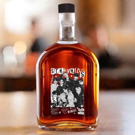 Discover Vintage Stray Kids World Tour 2025 Comfort Color Whiskey Bottles Maniac Kpop Concert Fan Made 2025 Whiskey Bottles