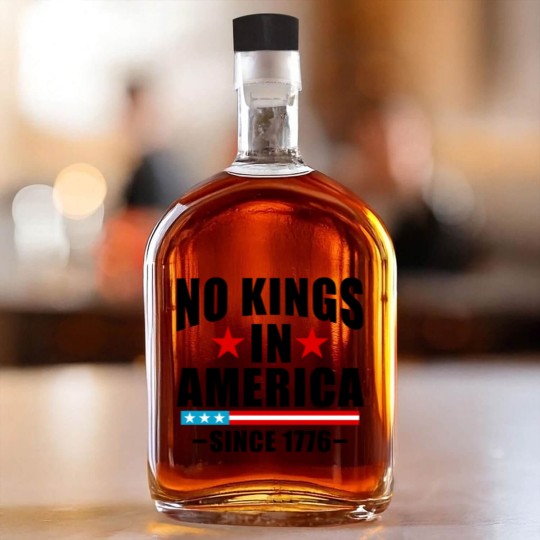 Discover No Kings in America Whiskey Bottles Anti-Trump, Protest Whiskey Bottles Democracy Whiskey Bottles Protest Gift for Anti-MAGA Patriotic Whiskey Bottles We The People No Kings In America