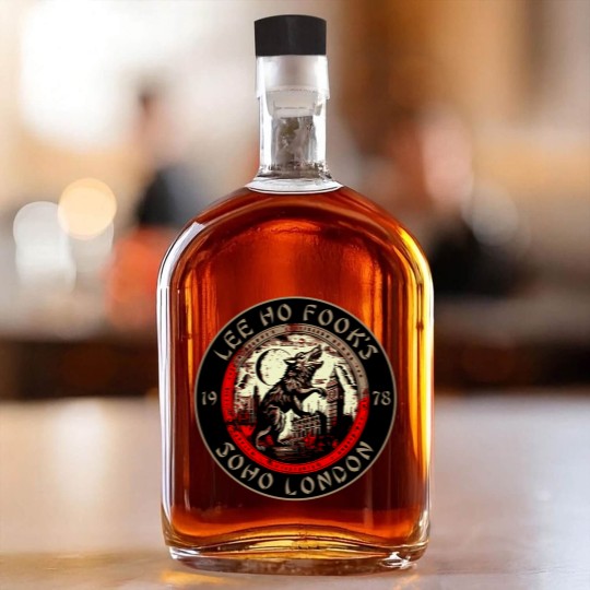 Discover Lee Ho Fooks - Soho London - 1978 - Warren Zevon - Werewolves of London - Block Print Whiskey Bottles