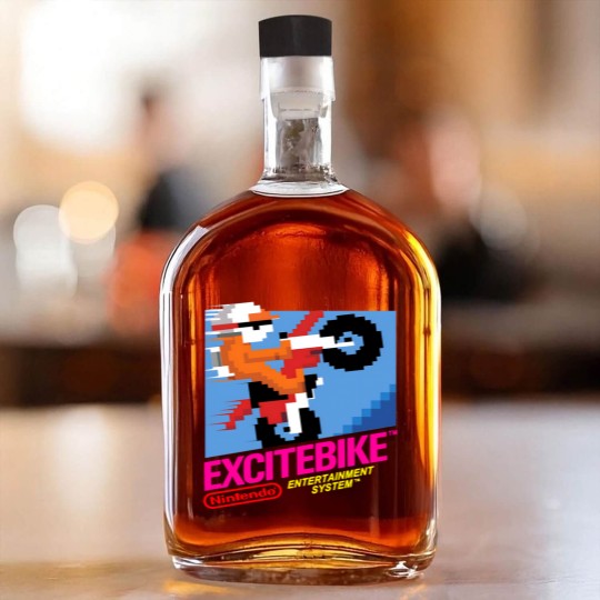 Discover NES Excitebike Transparent Whiskey Bottles