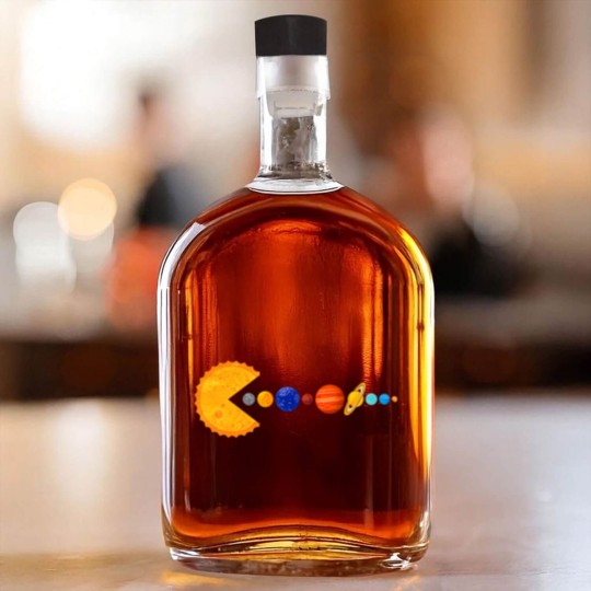 Discover Pacman Eating Planets - Pacman - Whiskey Bottles