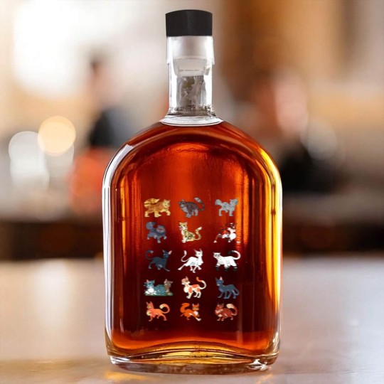Discover Warrior cats pattern 1 Whiskey Bottles