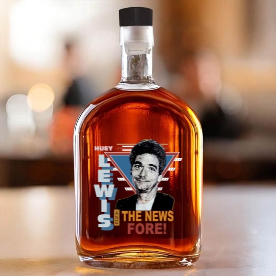 Discover Vintage 1986 Huey Lewis and the News Pop Rock Whiskey Bottles