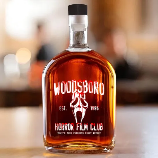 Discover Horror Ghost Face Whiskey Bottles, Woodsboro Horror Film Club