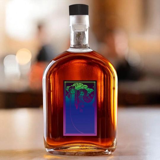 Discover Art Nouveau Ladies (blue on purple) - Art Nouveau - Whiskey Bottles