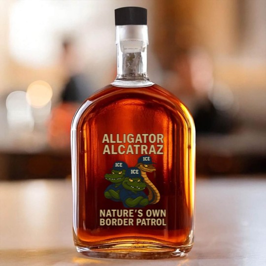 Discover Alligator-Alcatraz - Alligator Alcatraz Fl Retro - Whiskey Bottles