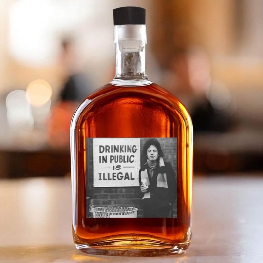 Discover Billy Joel Drinking In Public Is Illegal Unisex Cotton Whiskey Bottles