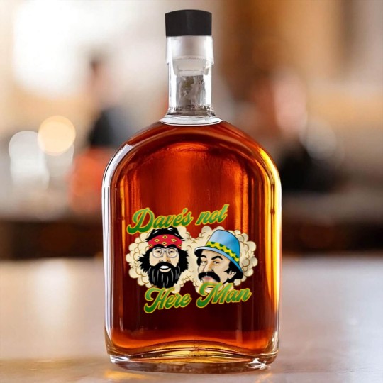 Discover Daves Not Here Man Whiskey Bottles, Cheech And Chong Whiskey Bottles