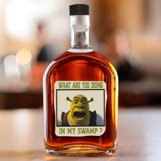 Discover Shrek Face Whiskey Bottles What Are You Doing in My Swamp Whiskey Bottles, I'm Swamped Whiskey Bottles, Funny Shrek Whiskey Bottles