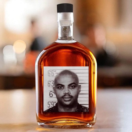 Discover Charles Barkley Mugshot Whiskey Bottles