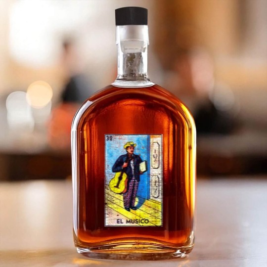 Discover El Musico Mexican Loteria Bingo Card Whiskey Bottles