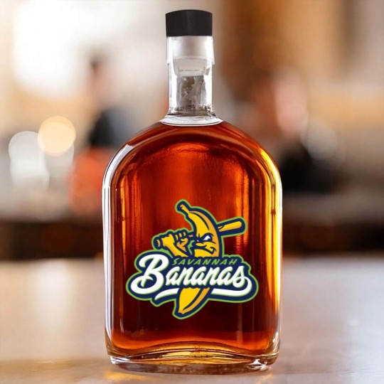 Discover #Savannah #Bananas Baseball Men Women Whiskey Bottles
