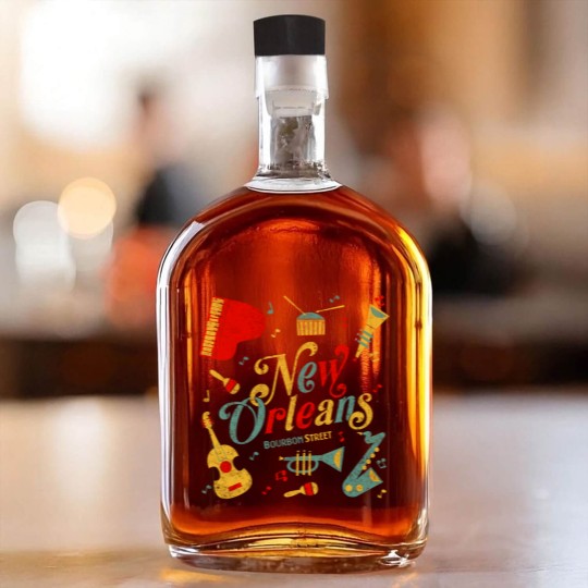 Discover New Orleans Louisiana Music Lovers Whiskey Bottles Bourbon Street Whiskey Bottles