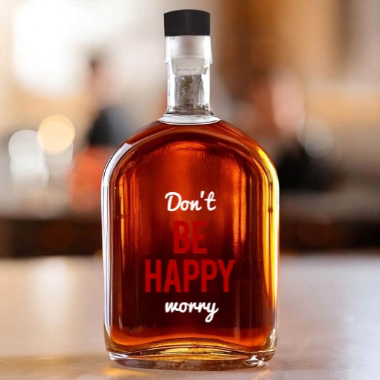 Discover Don't Worry Be Happy or Don't Be Happy Worry Whiskey Bottles