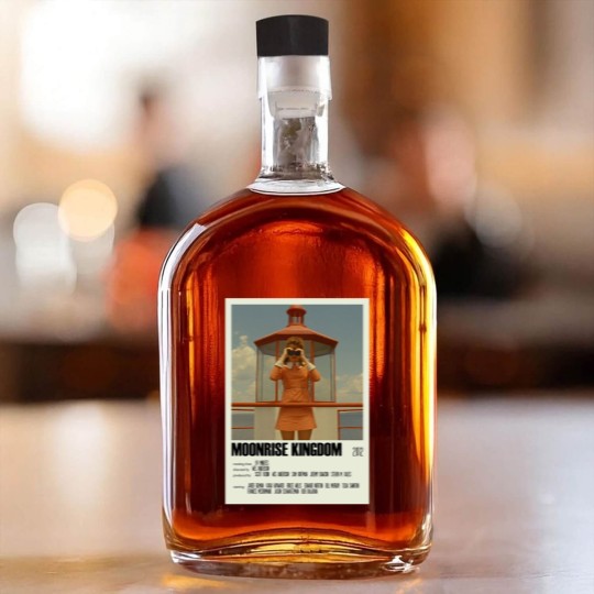 Discover Moonrise Kingdom Alternative Art Movie Large 1 Whiskey Bottles Whiskey Bottles Gift Gifts Moonrise Kingdom Whiskey Bottles