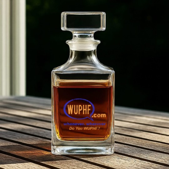 Discover WUPHF, distressed - The Office - Whiskey Decanters