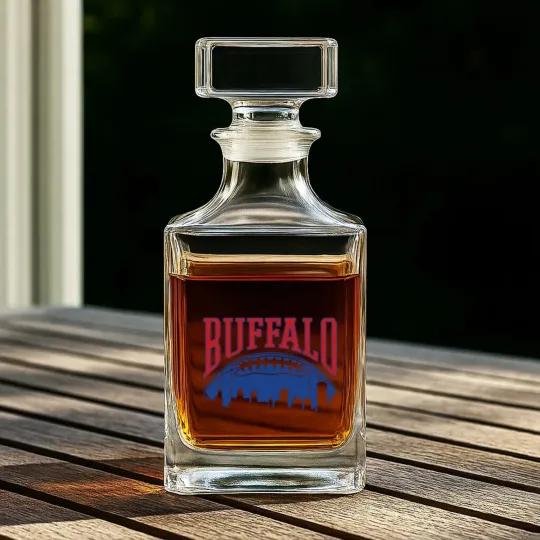 Discover Buffalo Football Vintage Skyline New York Bills Ma Whiskey Decanters