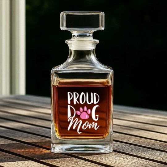 Discover Proud Dog Mom - Proud Dog Mom - Whiskey Decanters