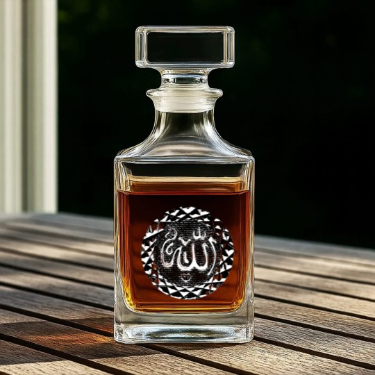 Discover Seal Allah Arabic writing Muslim Islam Arab Whiskey Decanters
