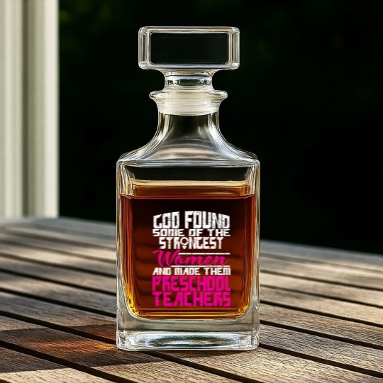 Discover Woman Preschool Teacher Gift Whiskey Decanters