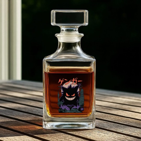 Discover Gengar Japanese Style Whiskey Decanters | Movie Film Nerd Gaming Anime Novelty Funny