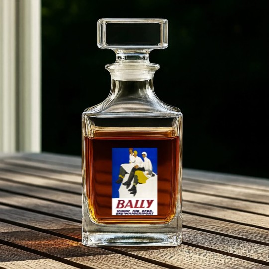Discover Bally Shoes, Poster Whiskey Decanters