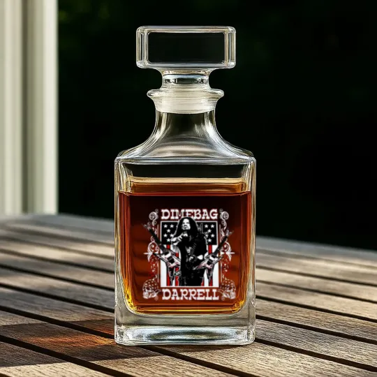 Discover Dimebag Darrell Mayhem Skull Band Whiskey Decanters