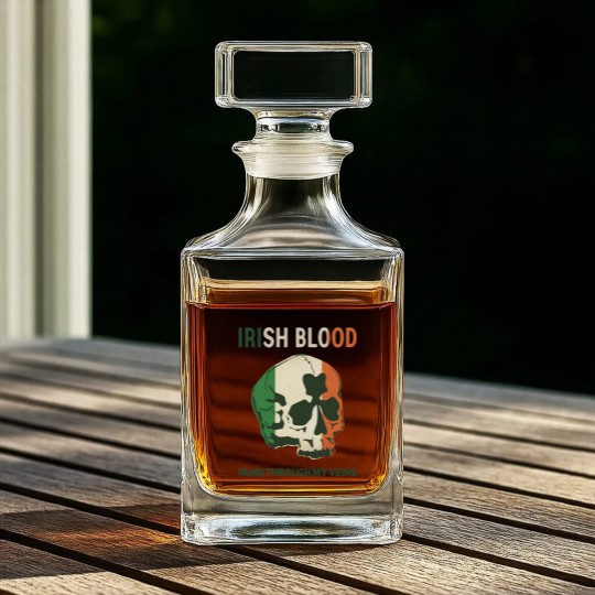 Discover Irish Blood run through my Veins Whiskey Decanters