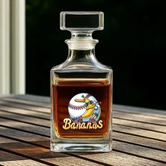 Discover Let's Go Bananas Baseball Whiskey Decanters, Sports Team Mascot Whiskey Decanters