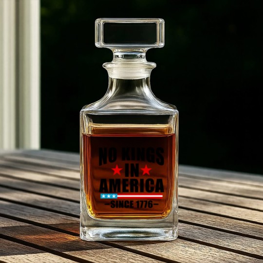 Discover No Kings in America Whiskey Decanters Anti-Trump, Protest Whiskey Decanters Democracy Whiskey Decanters Protest Gift for Anti-MAGA Patriotic Whiskey Decanters We The People No Kings In America