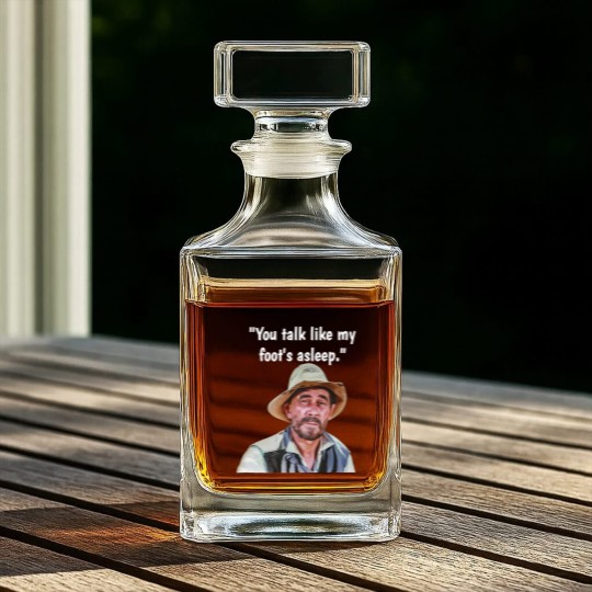 Discover Vintage TV Westerns Festus Gunsmoke "You Talk Like My Foot's Asleep"  Whiskey Decanters Whiskey Decanters