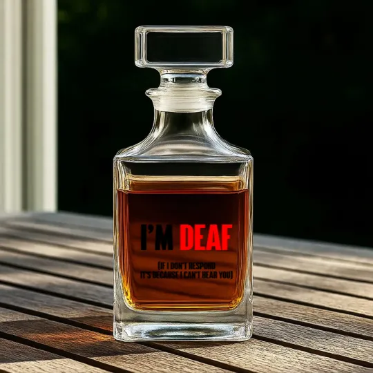 Discover I'm deaf - Deaf - Whiskey Decanters