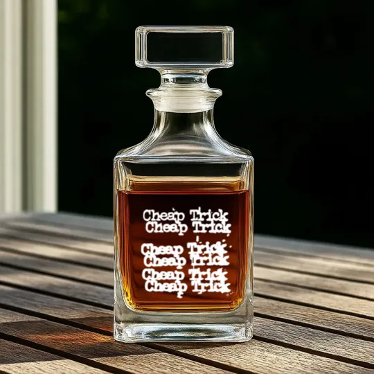 Discover Trick Logo Whiskey Decanters