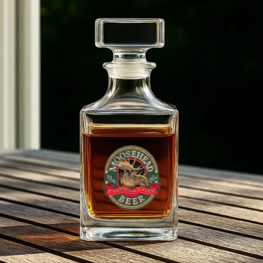 Discover 80s Mooseheads Beer Whiskey Decanters