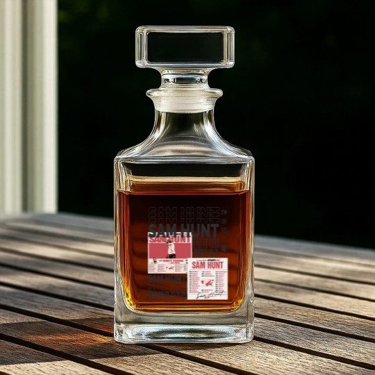 Discover Sam Hunt Music Whiskey Decanters 90s Y2K Merch Vintage Whiskey Decanters