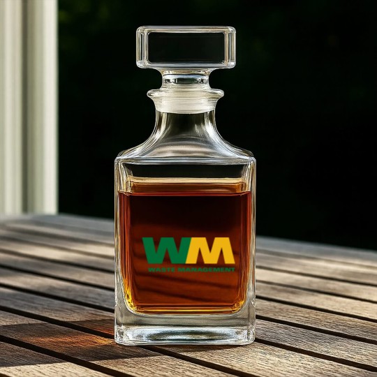 Discover WASTE MANAGEMENT LOGO Whiskey Decanters
